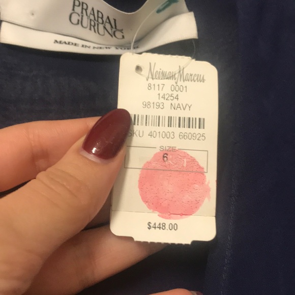 Gorgeous navy silk and lace Prabal Gurung blouse - Picture 5 of 8